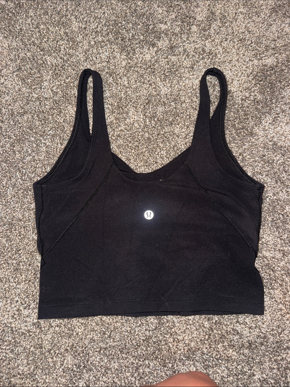 lululemon athletica Black Cropped Tank with Thin Straps - Picture 2 of 4